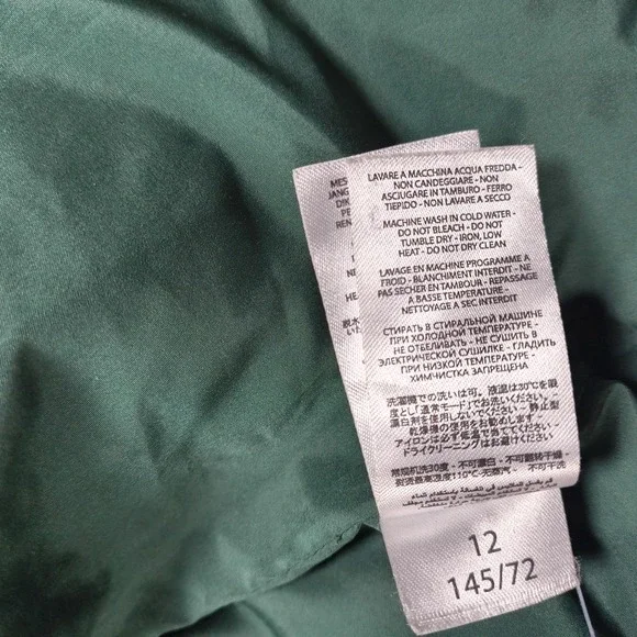 Stella McCartney Puffer Jacket Kids 12 Years Green Bomber Full Zip Winter Vegan - Picture 7 of 12